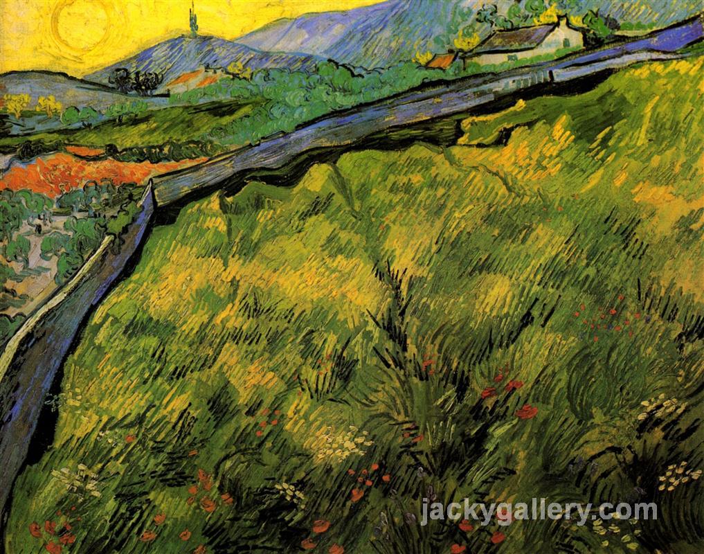 Field of Spring Wheat at Sunrise, Van Gogh painting